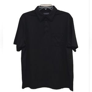 Roundtree & Yorke men's polo Large collar front pocket office golf business